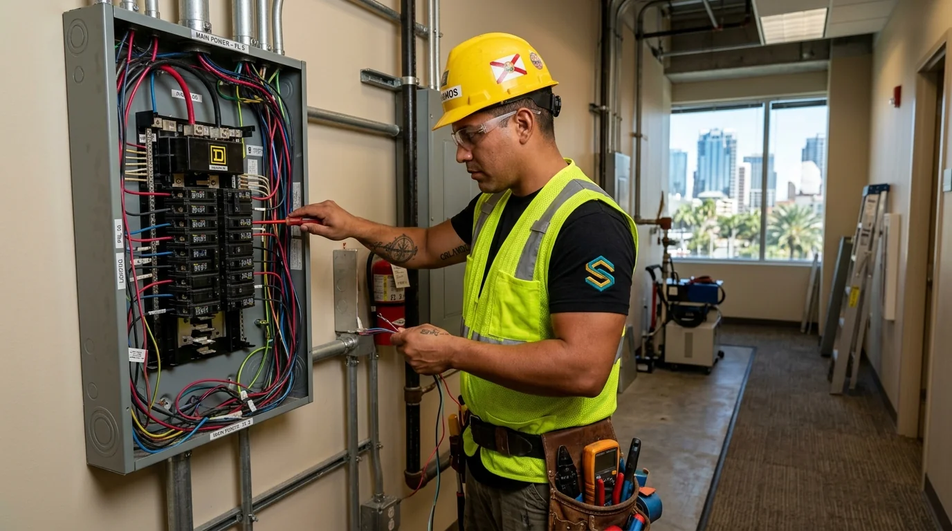 Professional electrical panel upgrade by Spitaleri Services in Orlando